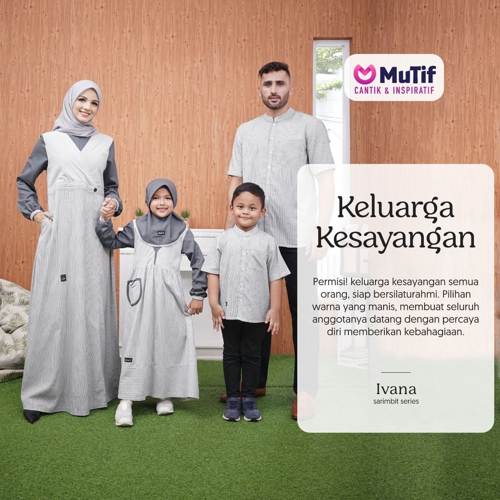 SARIMBIT MUTIF IVANA RAVEN GREY/ MUTIF IVANA SARIMBIT / SARIMBIT IVANA SERIES / GAMIS MUTIF IVANA / 