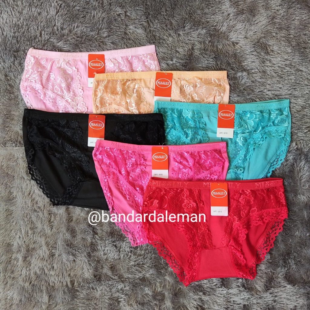 COD CD Wanita Renda Misslily /Celana Dalam Wanita Misslily 915 Renda Original Premium