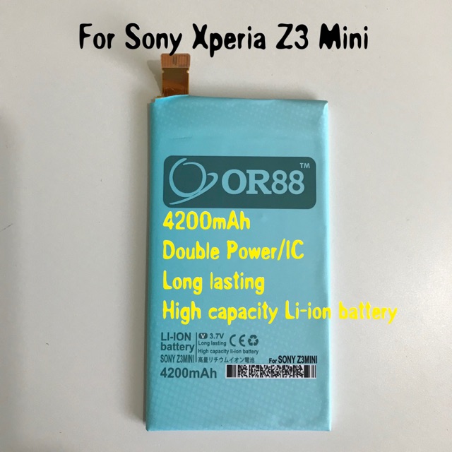 (P) Baterai batre battery Sony Xperia Z3 mini / E5306  Double power/IC Oriens88
