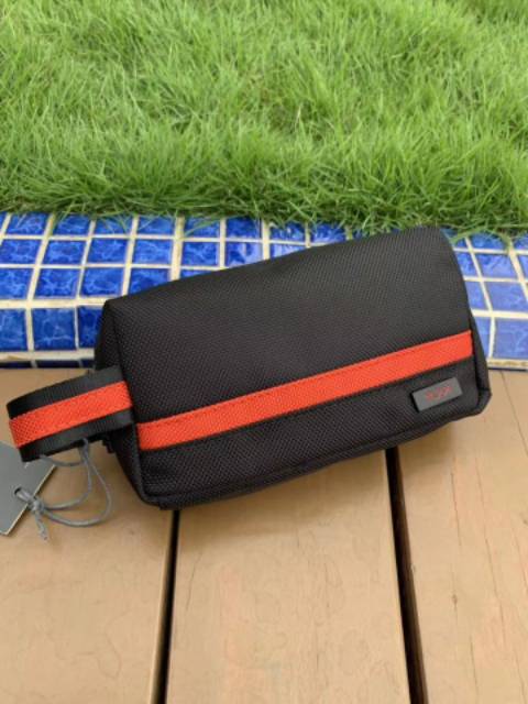 Tas tangan tumi toiletry ballistic nylon mirror quality pouch kosmetik