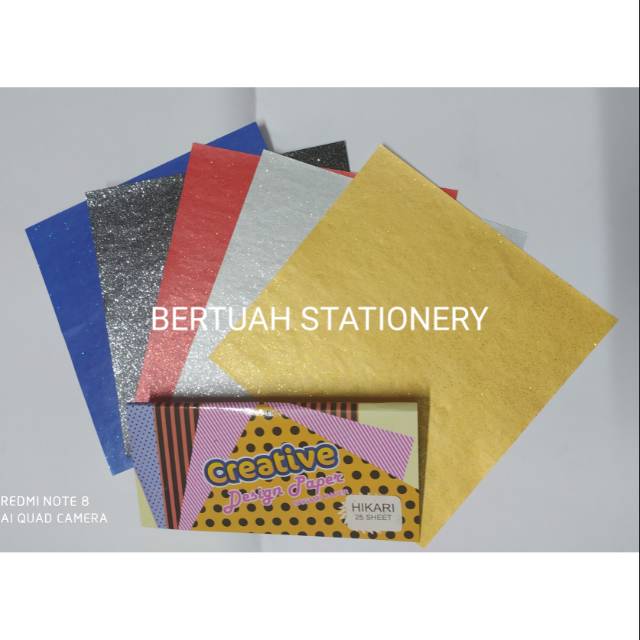 

25 LEMBAR KERTAS LIPAT ORIGAMI MOTIF HIKARI GLITTER DOTCOM TITIK
