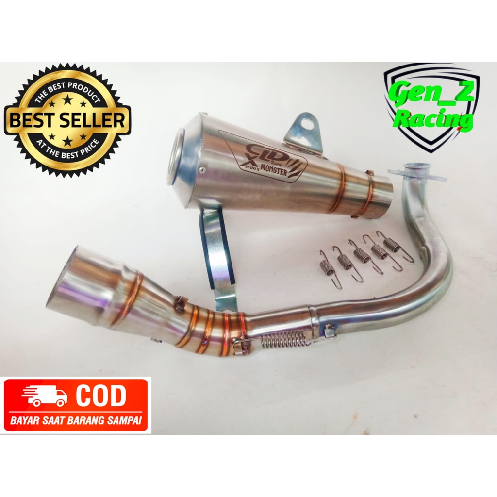 Knalpot CLD Monster X Series Metik Beat,Vario,Scoopy,Xride,Fino,Mio Dll