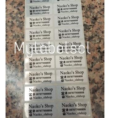 

Promo - Stiker Label Nama Name Sticker Silver Glitter Waterproof Anti Air ,.