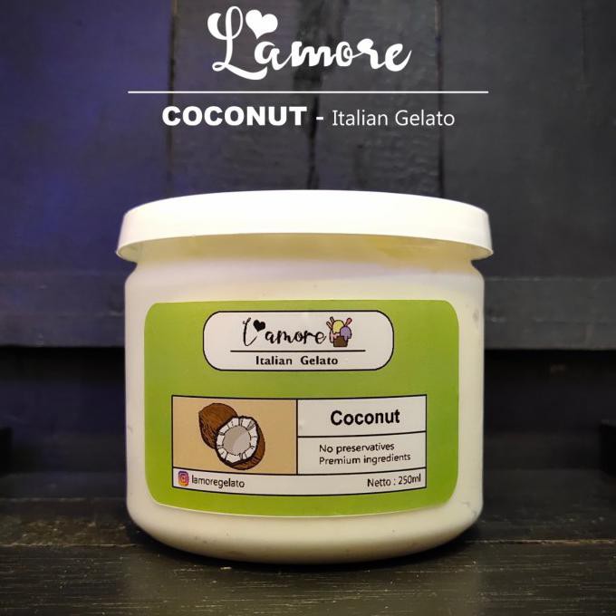 

Coconut Gelato By Lamore - 250 Ml Ready Stok