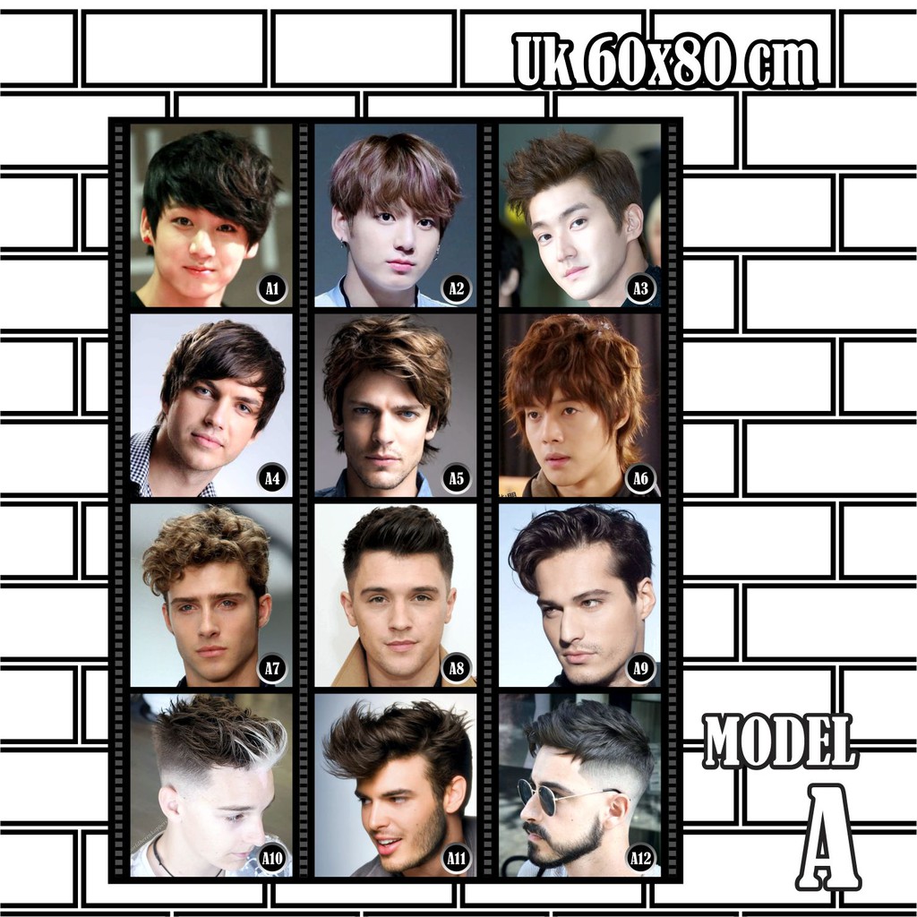 Jual Poster Model Gaya Rambut Pria Big | Shopee Indonesia