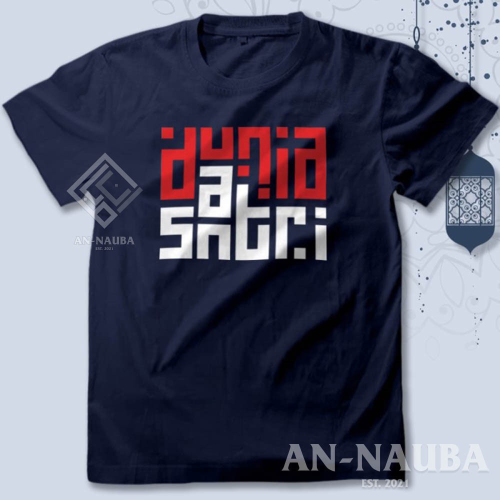 Kaos Dakwah Dunia Santri / Baju Distro Islami Muslim Tshirt Cotton Combed 30s [AN-6504]-7