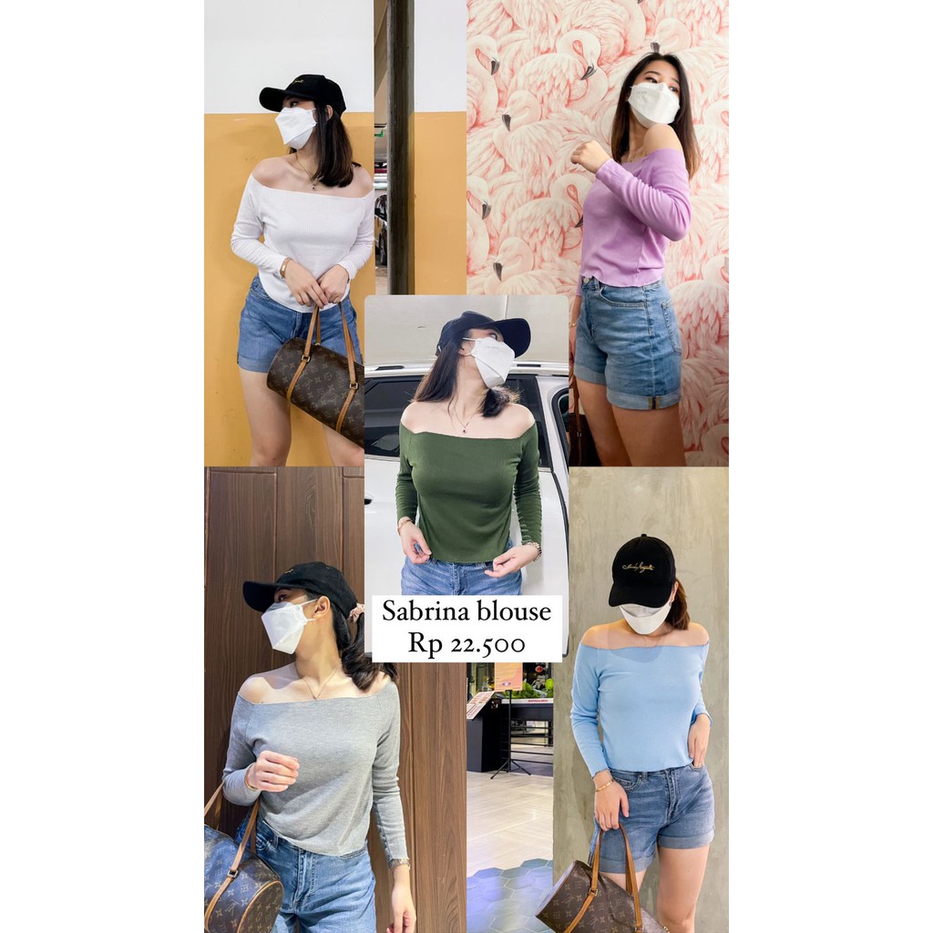 sabrina blouse fashion / atasan casual fashion wanita