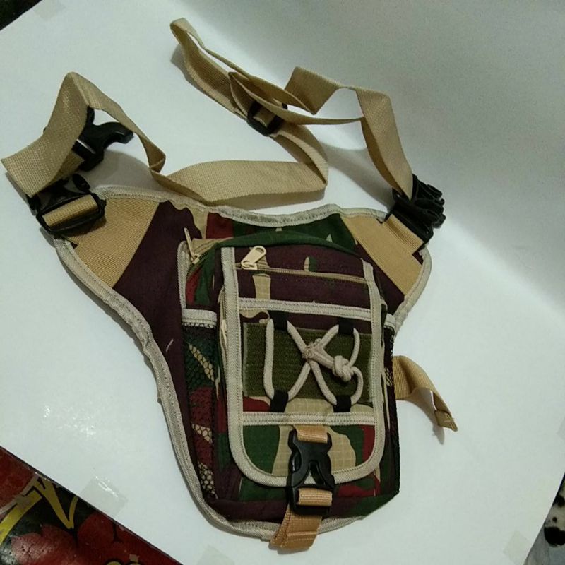 Tas Pinggang slempang Paha Loreng Kopasus Kopassus Gilbert Army Store