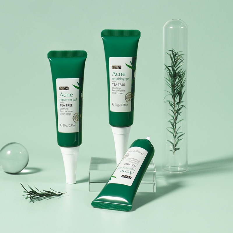 Fenyi Tea Tree Set Perawatan Kulit Serum Memperbaiki Krim Herbal Gel Menenangkan Kemerahan