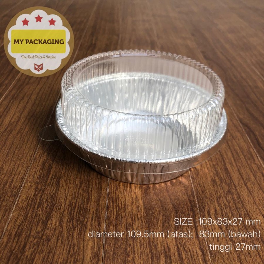 Aluminium Foil Food Container 190ml PREMIUM + Tutup (10set)