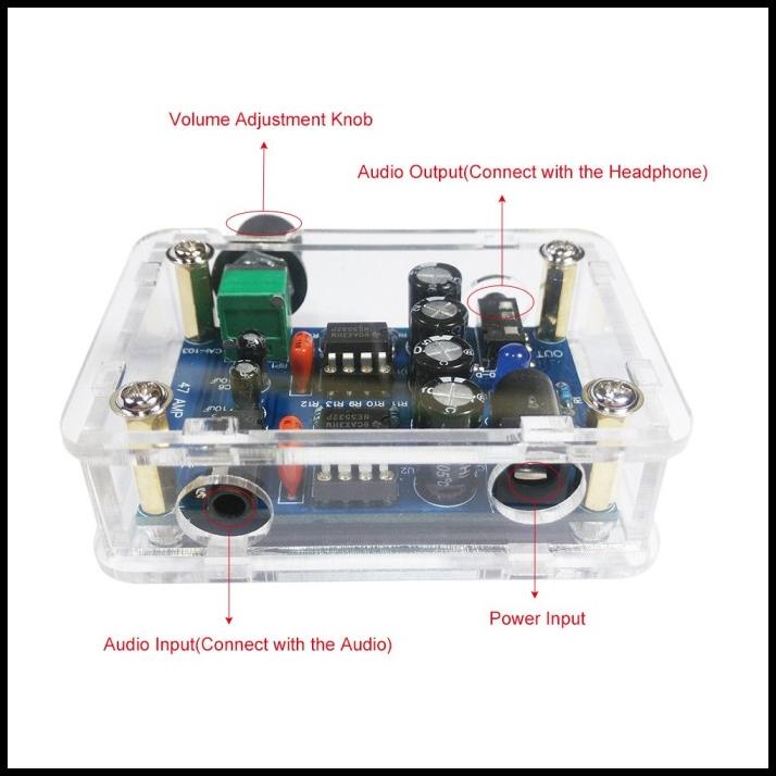 Jual Kit Amplifier Headphone 47 Amp Diy Ne5532 HiFi Dengan Housing