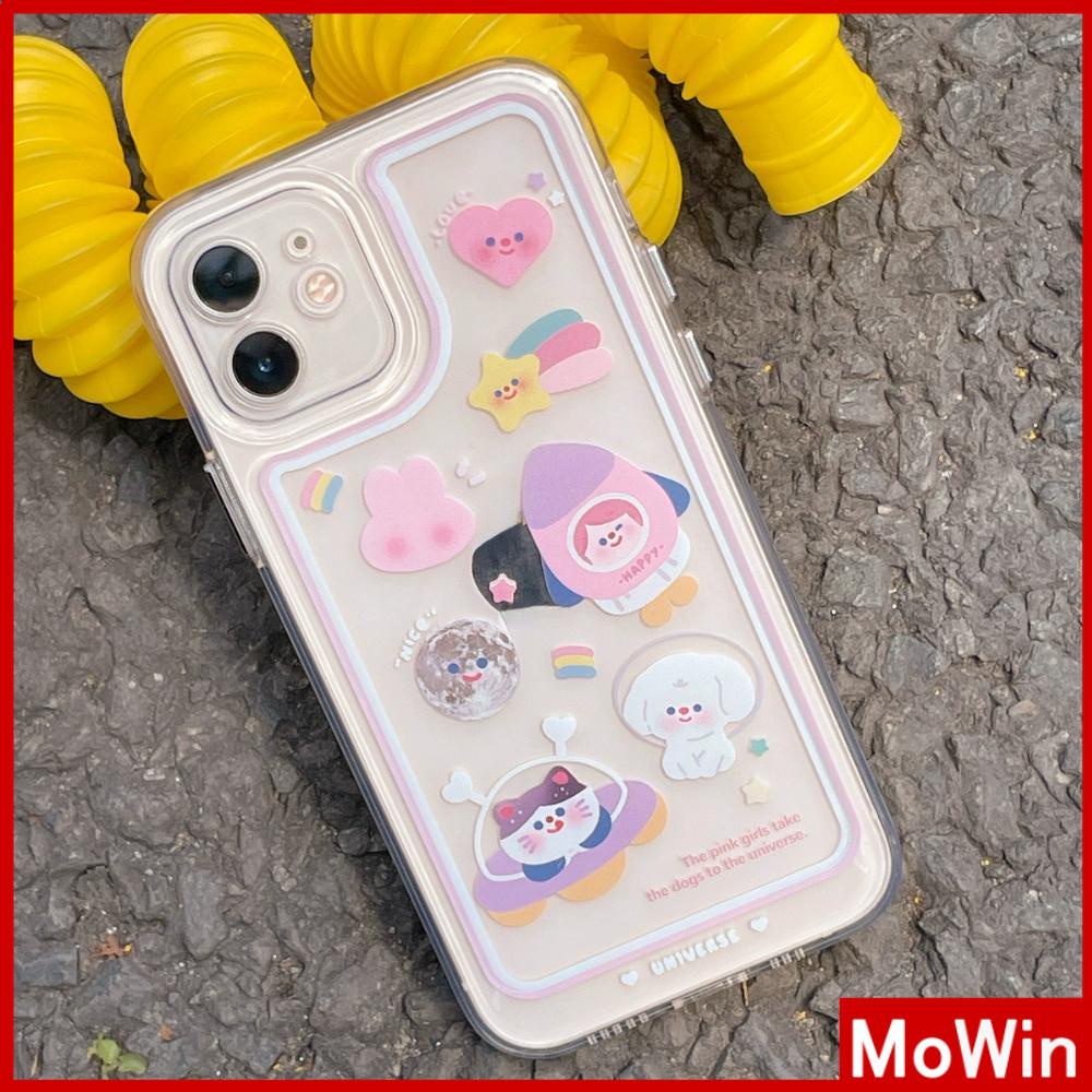 iPhone Case Silicone Soft Case Shockproof Camera Cover Protection Plating Button Pink Cartoon Cute Compatible For iPhone 11 iPhone 13 Pro Max iPhone 12 Pro Max iPhone 7 Plus