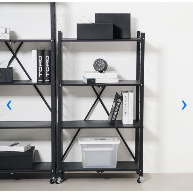 informa Olin rak besi lipat 4 tingkat - hitam (rak penyimpanan/rak serbaguna)