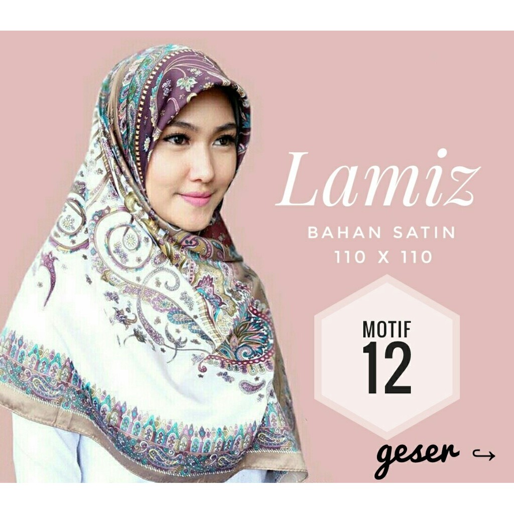 Special Unggulan Hijab Segiempat Satin Lamiz by Azzura Motif 12 Jilbab Scarf Murah PALING MURAH