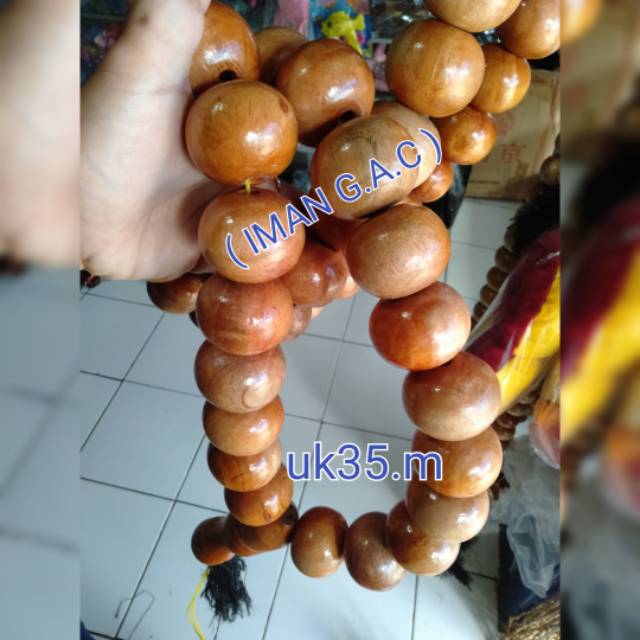 Tasbih walikukun JUMBO 35mm warna coklat muda