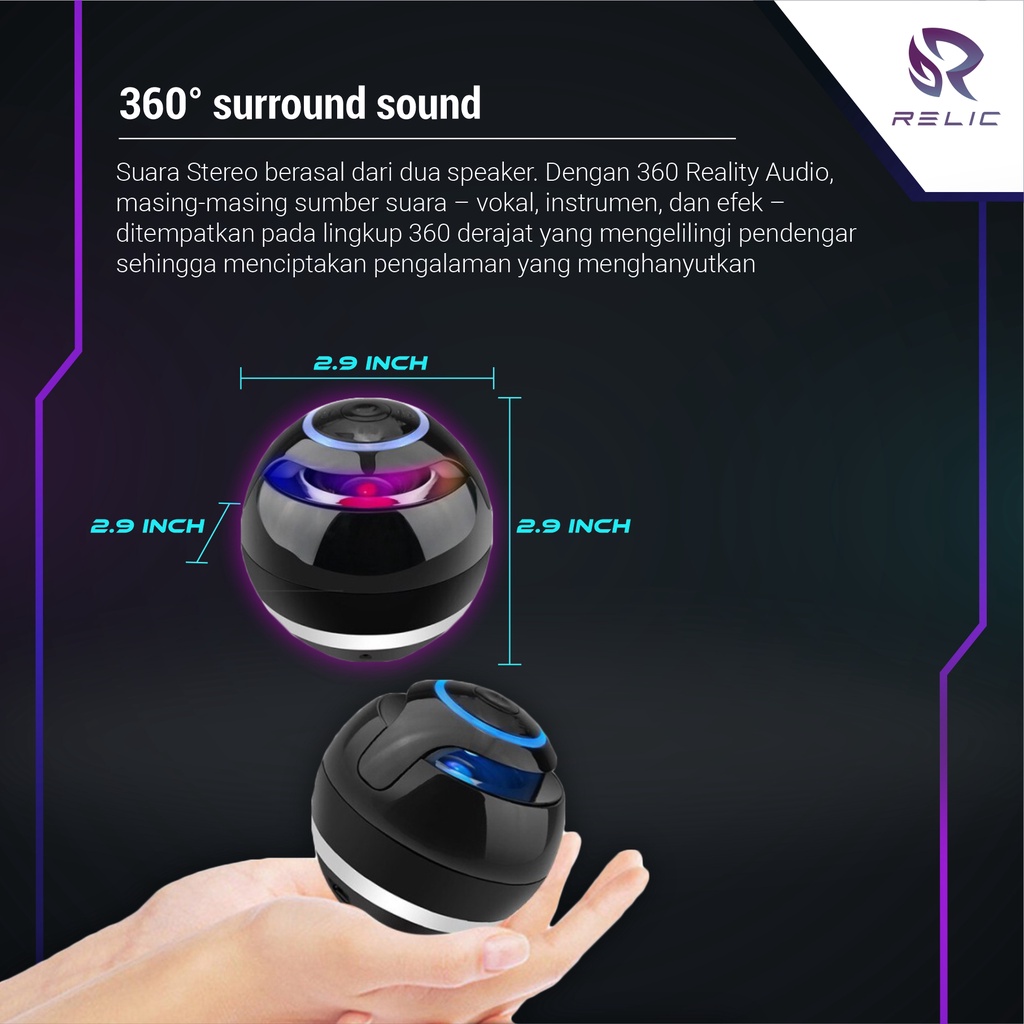 Speaker Bluetooth Mini Portable Import Pengeras Suara Perangkat Audio Premium Termurah Berkualitas by Relic