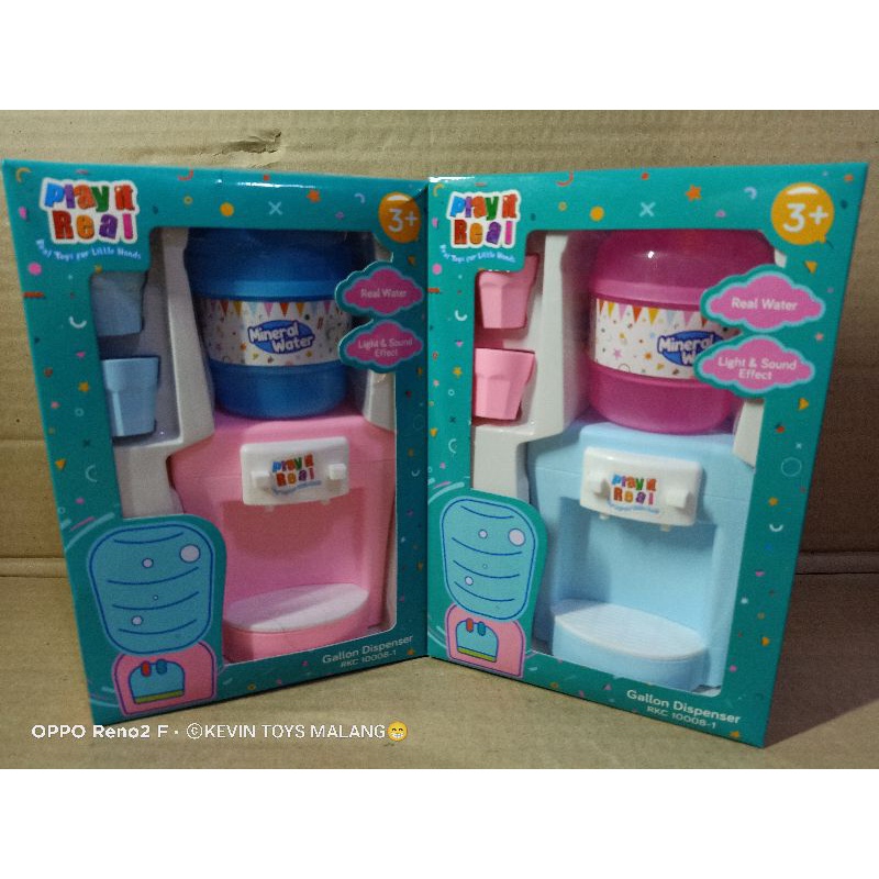 RKC 10008-1 MAINAN WATER DISPENSER BATERAI + LED / Cute Mini Dispenser anak kecil buat mainan toys Dispenser air / PLAY IT REAL MINERAL WATER