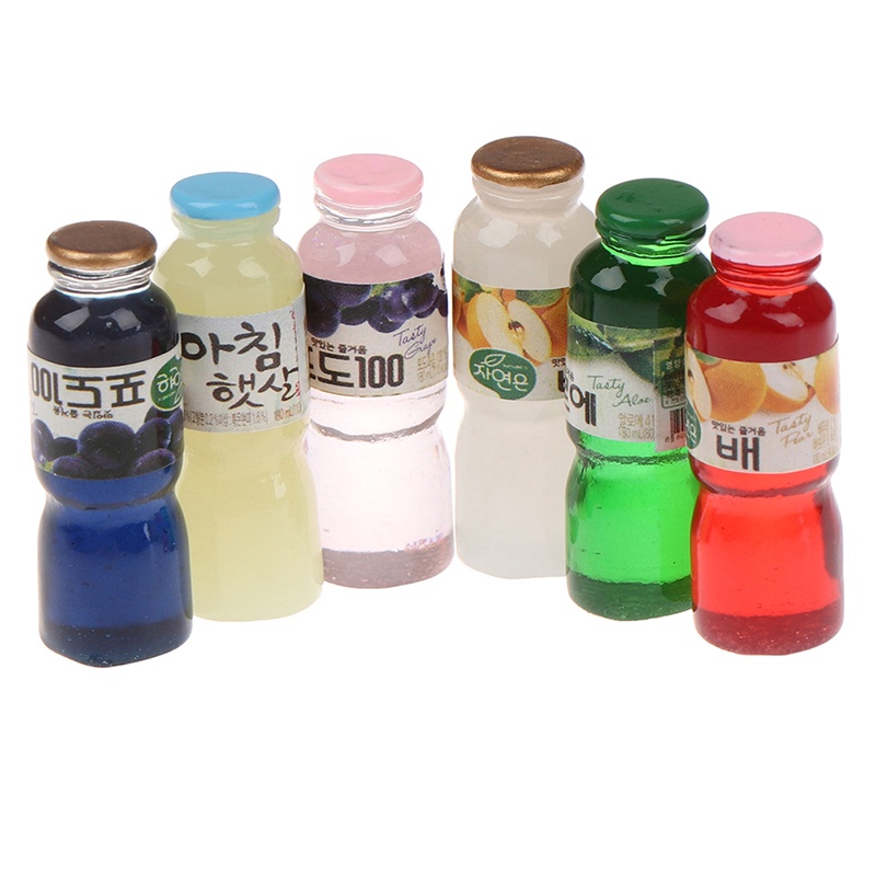 （✔✔❤5pcs Miniatur Botol Minum Skala 1: 12 Untuk Aksesoris Dapur Rumah Boneka