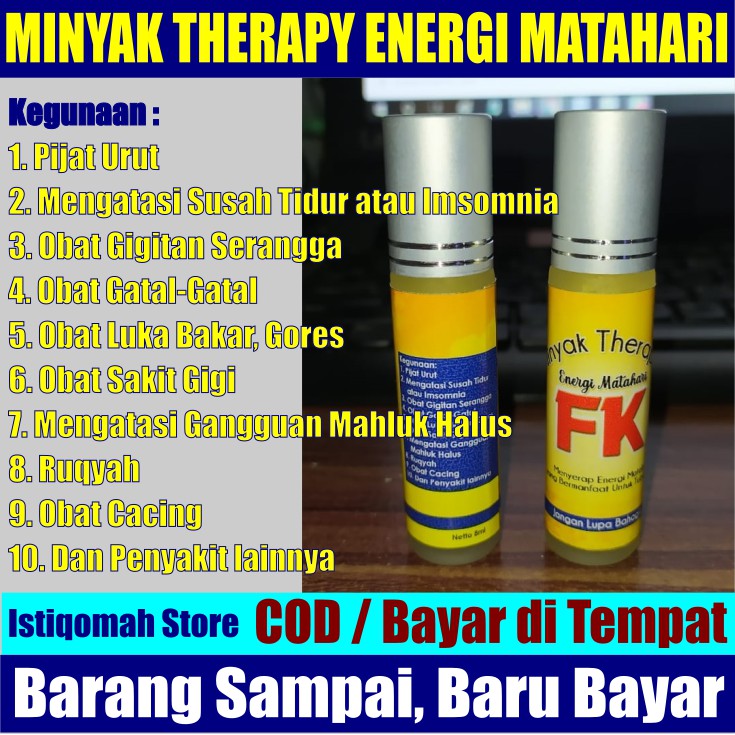 PROMO Minyak Theraphy Energi Matahari Roll On ( 8ml ) Obat Gatal-Gatal Ampuh &amp; penyakit lainnya