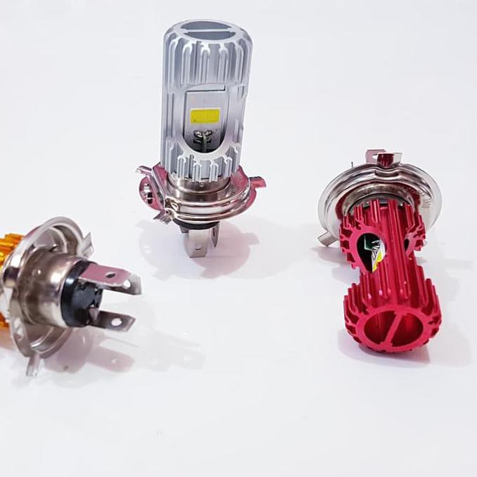 STAR LAMPU LED DEPAN-BOLAM LED DEPAN UTAMA SCOOPY-VIXION-VIXION NEW-BYSON - CASING SILVER #7