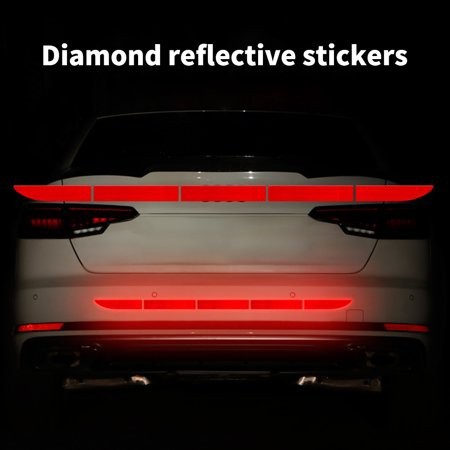 5 Pcs Stiker Reflector Bumper Belakang BodyMobil 3D Universal