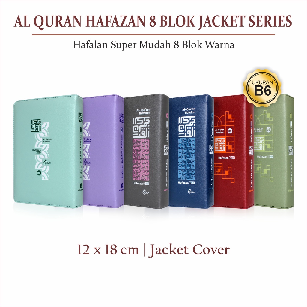 Alquran Kecil Saku Mini Hafazan 8 Blok Al quran Terjemah Tajwid Quran Cover Jaket Hafalan Mudah Ukur