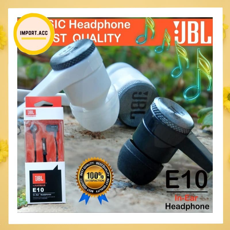 Headset Handsfree Earphone J E10 STEREO IN-EAR EARPHONES / Earphone MEGABASS