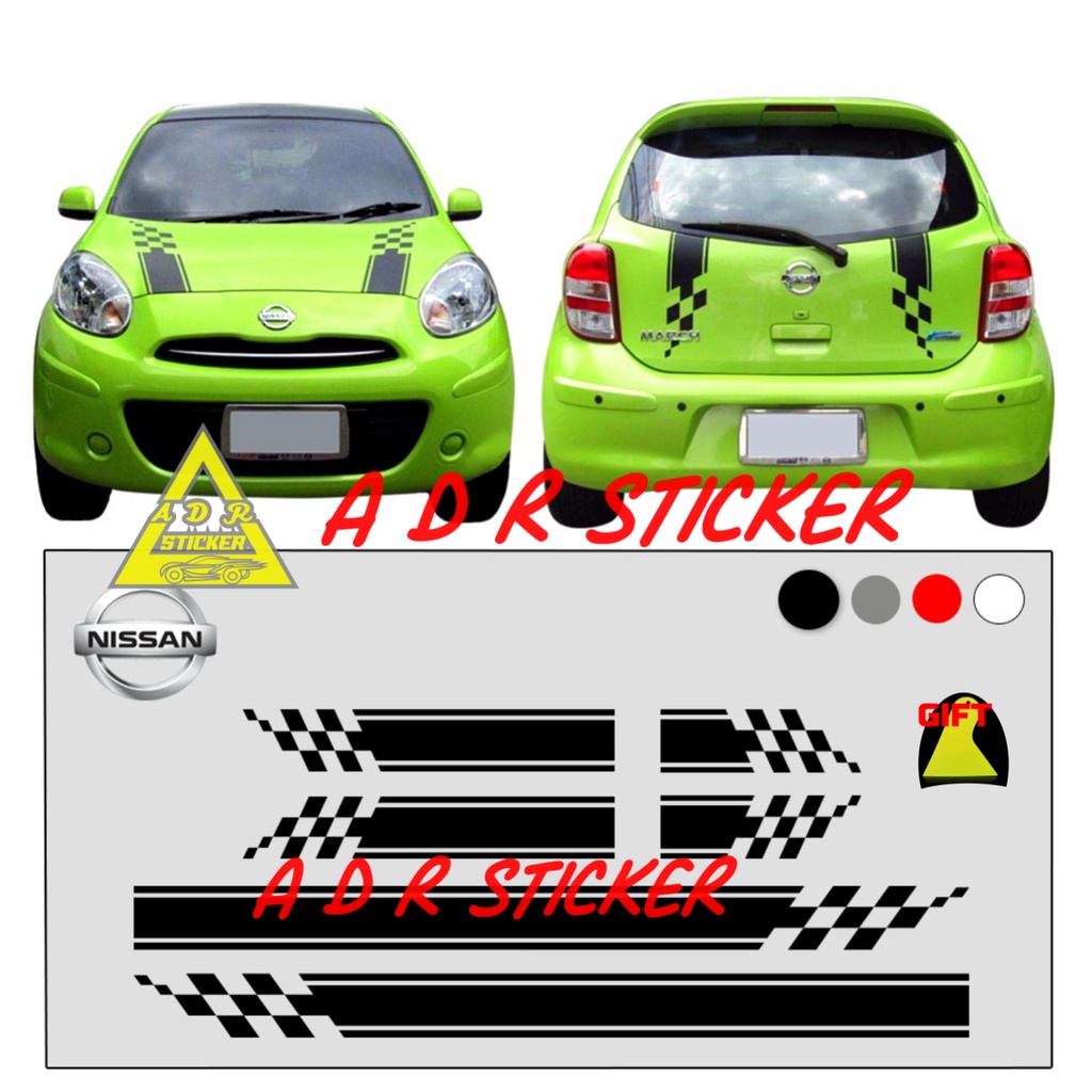 STRIPING STICKER STIKER MOBIL NISSAN MARCH STICKER STIKER LIST MOBIL NISSAN MARCH JUKE TERLARIS