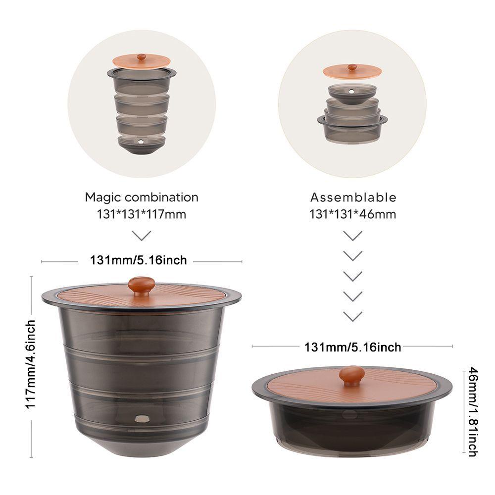 Solighter Detachable Coffee Pod Holder Gelas Plastik Holder Counter Coffee Bar Kapasitas Besar