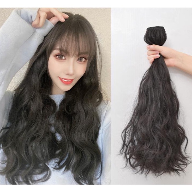 Zomi Wig / Rambut Palsu Wanita Model Panjang Keriting Gelombang U-Shape Bahan Wol