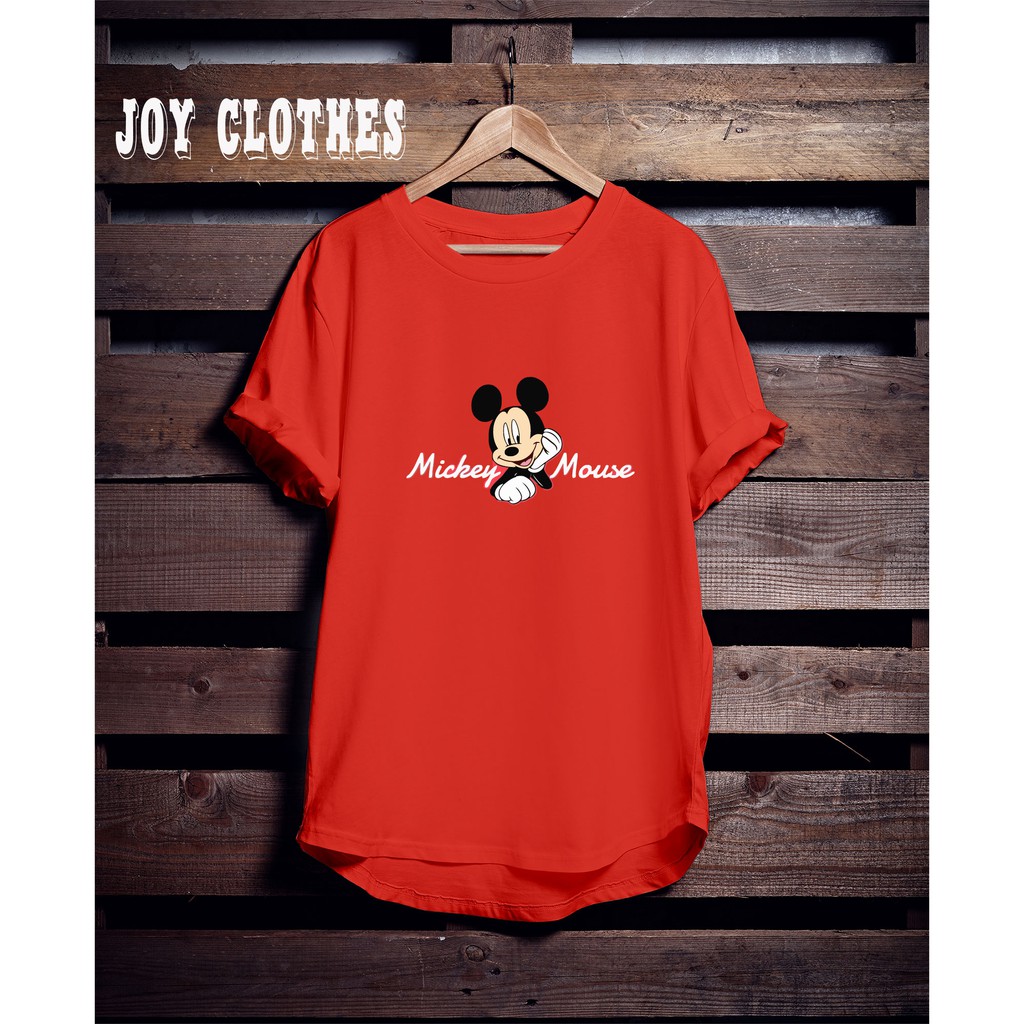 KAOS MICKEY DISNEY/ KAOS MICKEY/ MICKEY TSHIRT/ KAOS SABLON MICKEY/ KAOS UNISEX/ RED TSHIRT