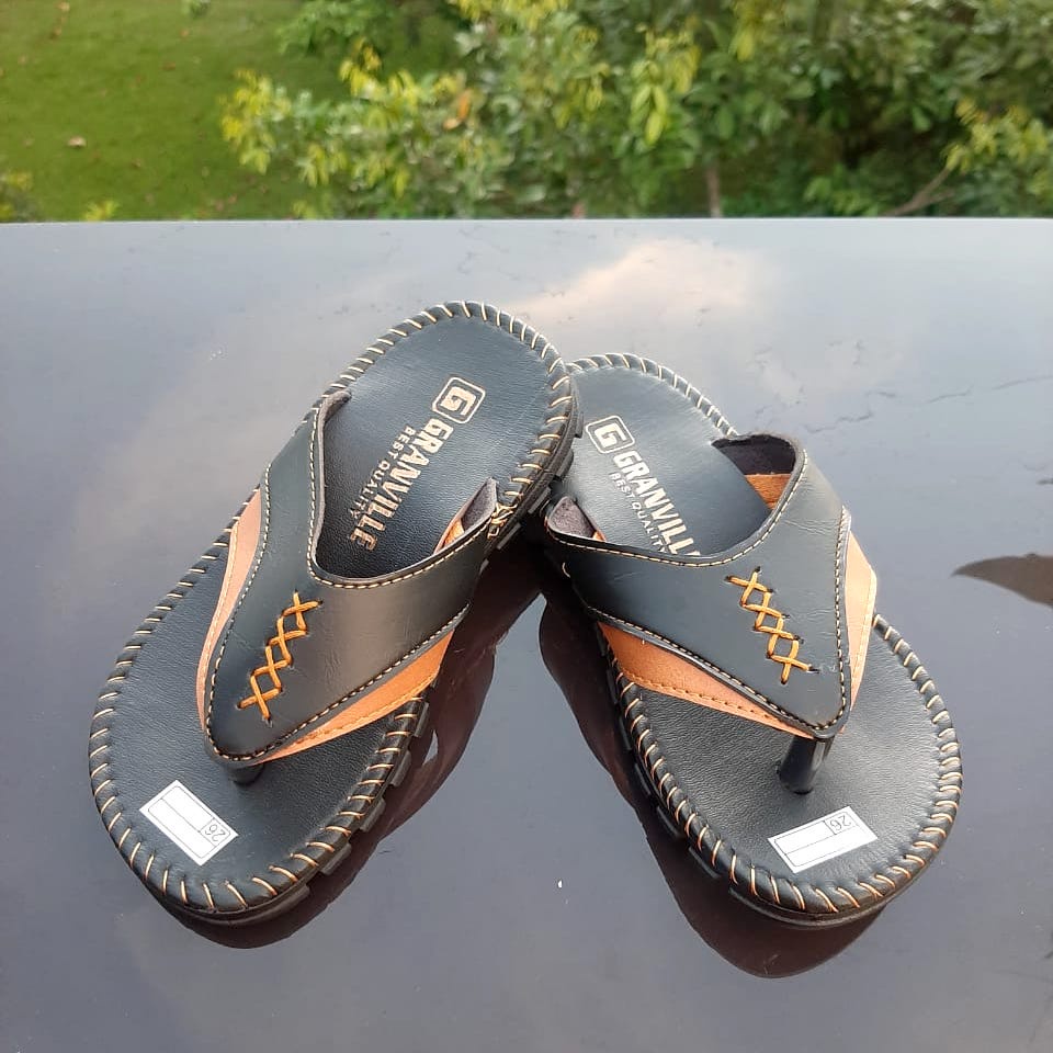 VINANDOZ SDLD12 Sepatu Sandal Pria Laki Laki kulit PU