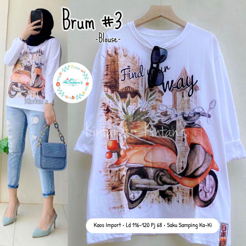 BRUM #1 #2 #3 BLOUSE BY KINTANS (BLOUSE WANITA) Blouse wanita modern rekomended