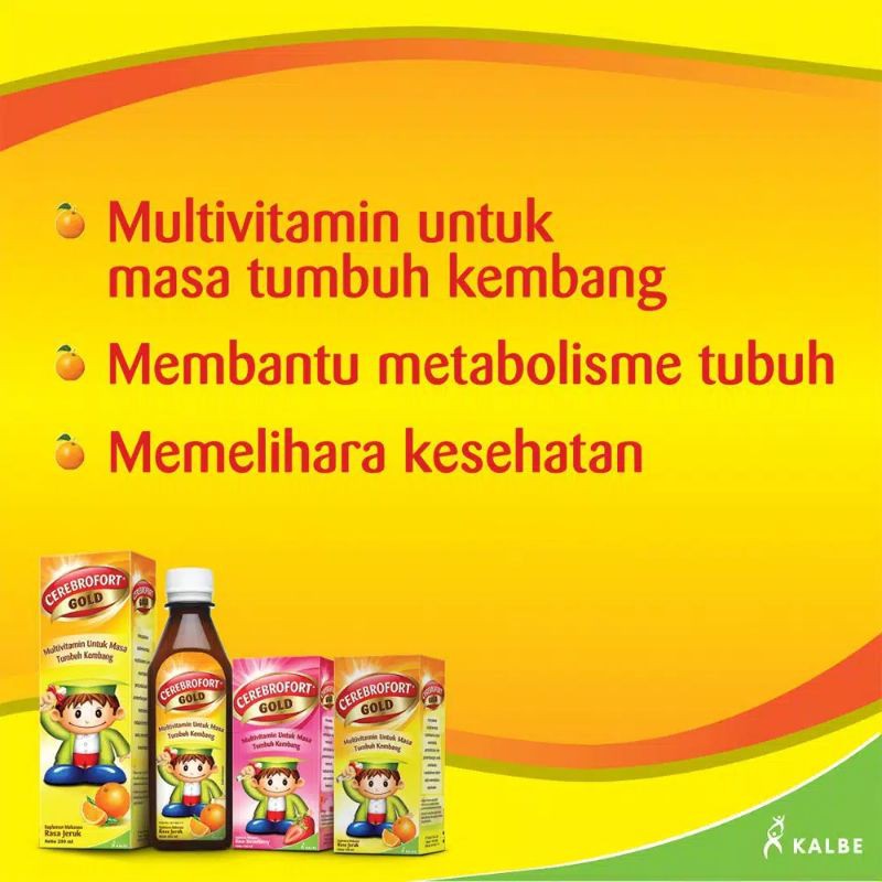 Cerebrofort Gold Multivitamin Vitamin Anak Sirup - Kabakids Store