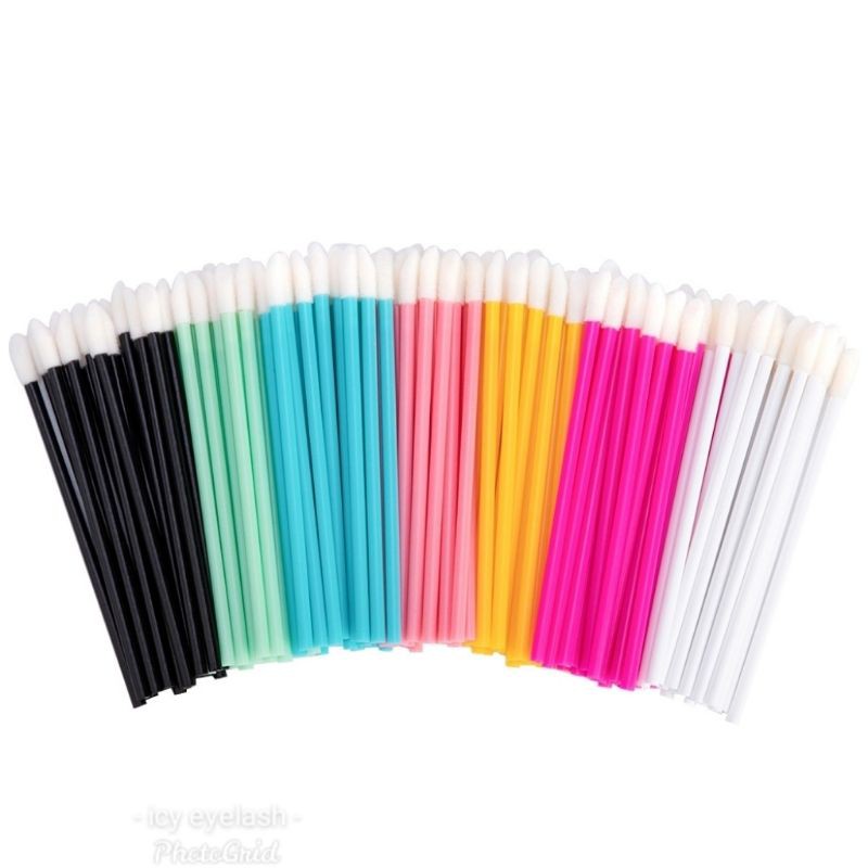 50pcs Mascara Wand Lip Brush Make Up Lip Gloss Cleaning Eyelash Kuas Disposable Applicator