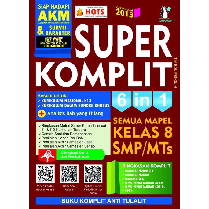 

Buku SUPER KOMPLIT 6in1 SEMUA MAPEL KELAS 8 SMP/MTs TERUPDATE