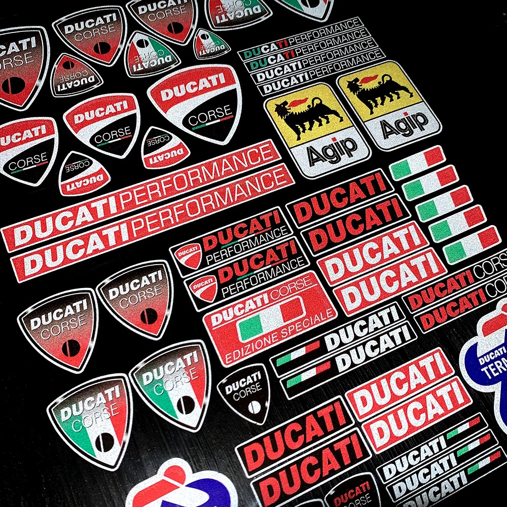 1 PC Ducati Reflektif Motocross Stiker Bendera Italia Logo Stiker untuk Ducati Multistrada Kinerja 821 620