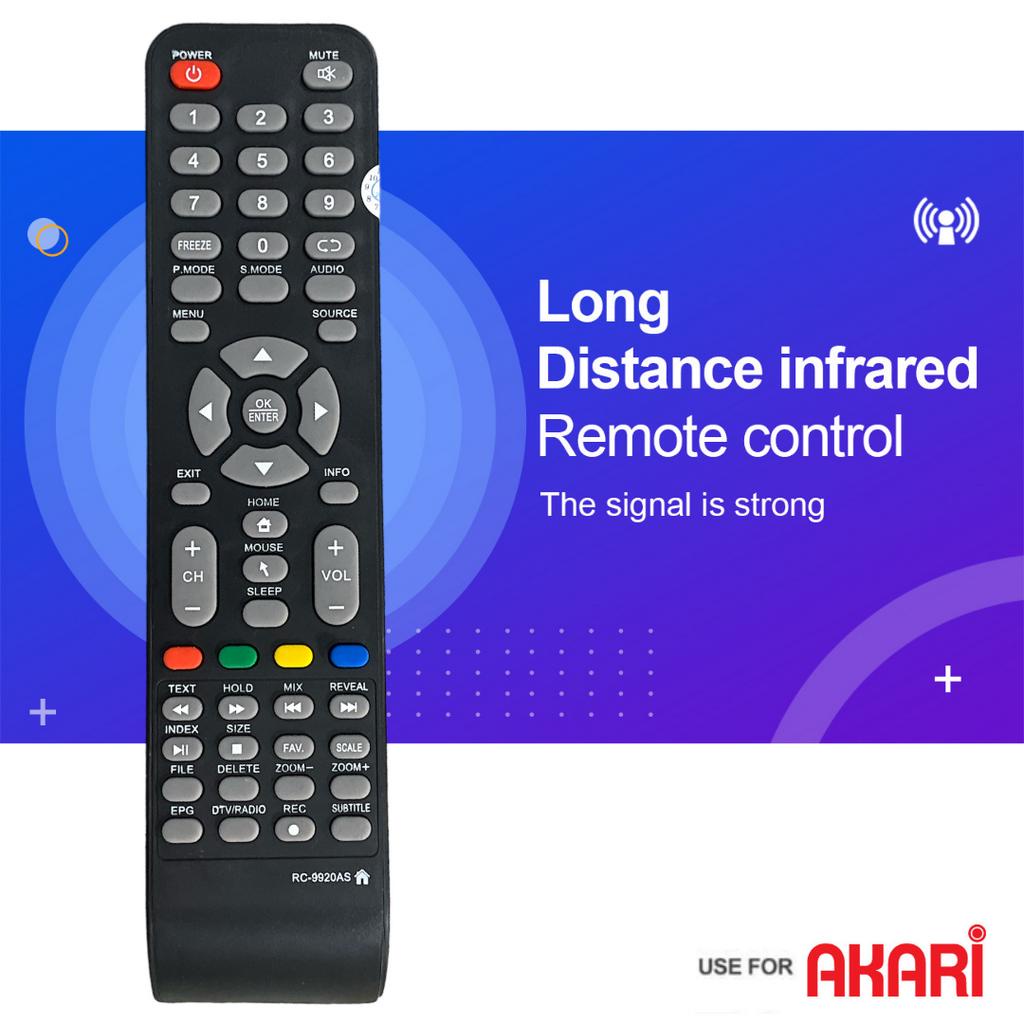 REMOTE AKARI SMART TV ANDROID SMART CONNECT AKARI RC9918AS AT-5432S AT-5442S AT-5450S AT-5455S AT-5465S LE-32V99SM LE-50D99SBS SC-53V32D SC-53V40D SC-53V43D