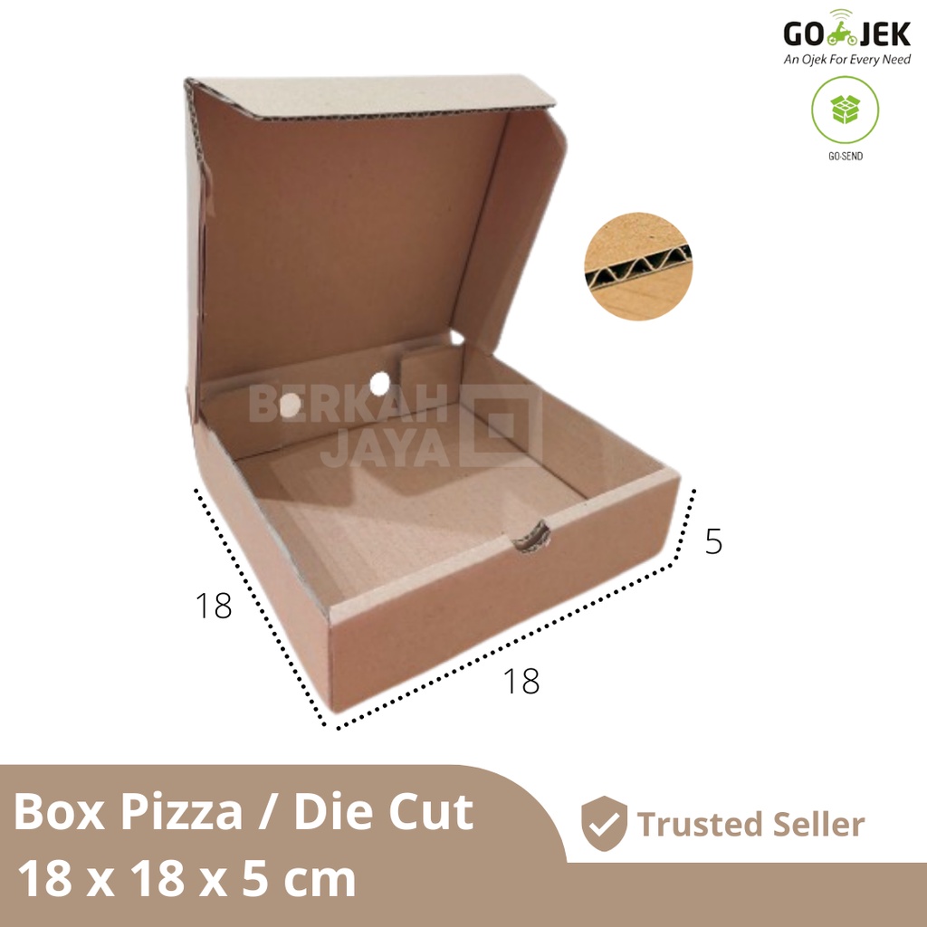 

Box Pizza / Kardus / Dus Packing / Gift Box / Box Album Korea / Aksesoris / Diecut / Hampers / Brownies / Kotak Kado / Box Snack / Hampers Jibab - 18x18x5 cm (Kardus Pizza 18 x 18 x 5 cm)