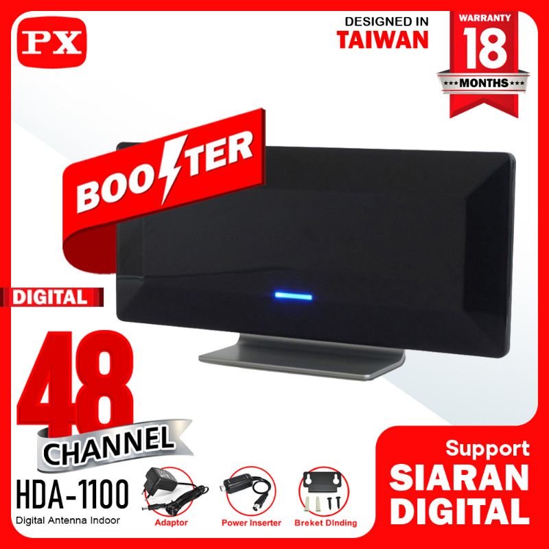 Antena TV Analog Digital Indoor Booster PX HDA-1100