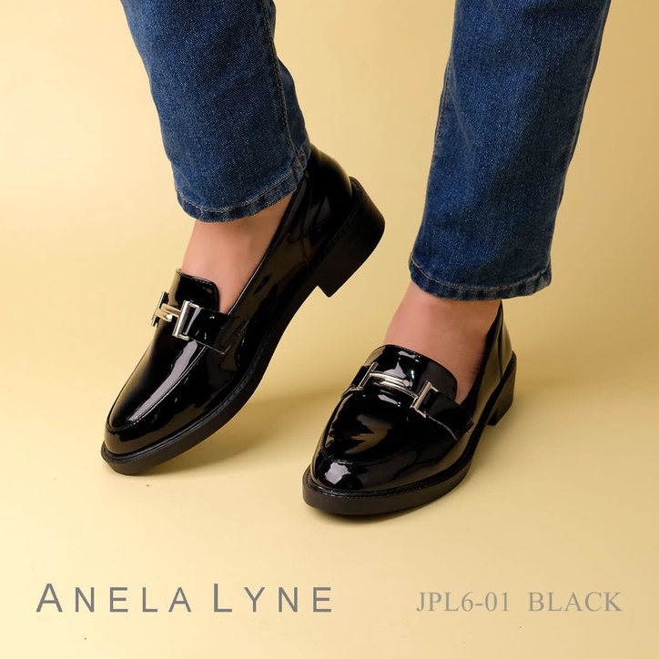 ANELA LYNE BLONDIE SEPATU LOAFERS GLOSY  PL6-01 ORIGINAL