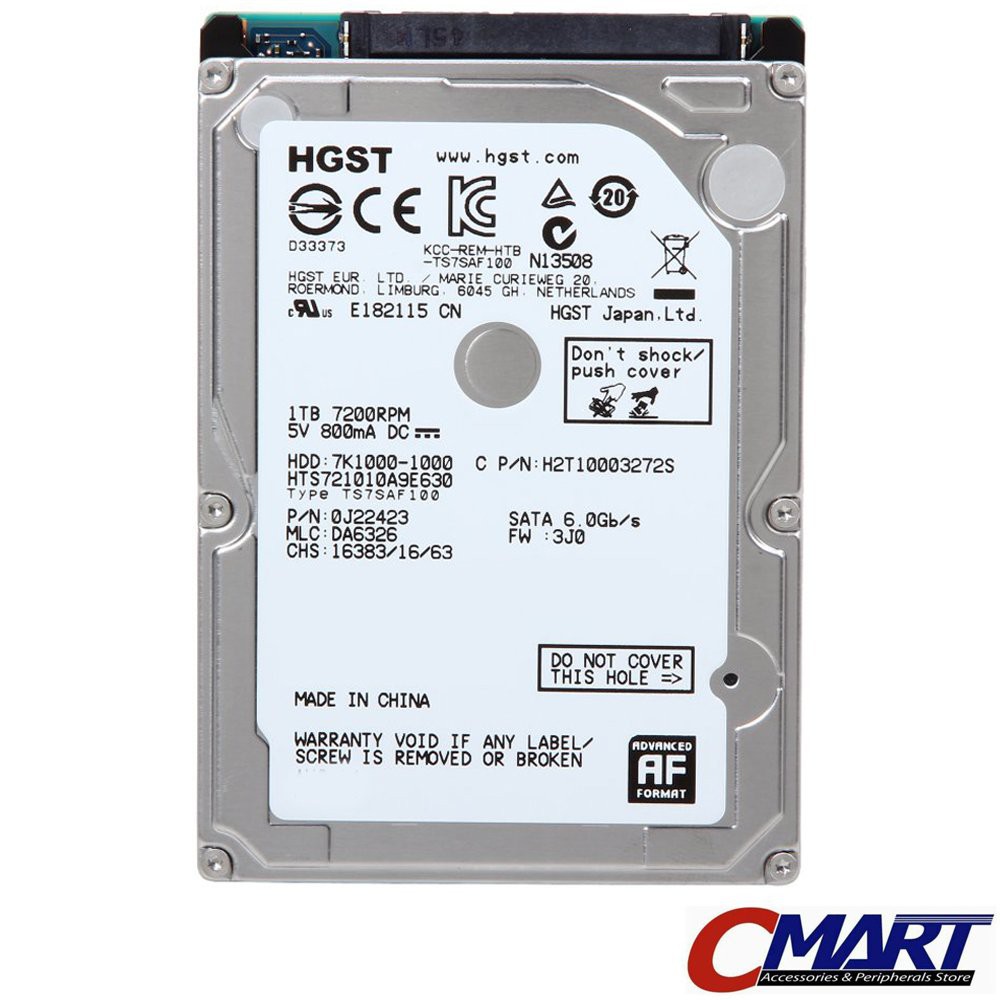 Hitachi HGST Laptop 1TB 7200RPM Notebook HDD hardisk harddisk Internal