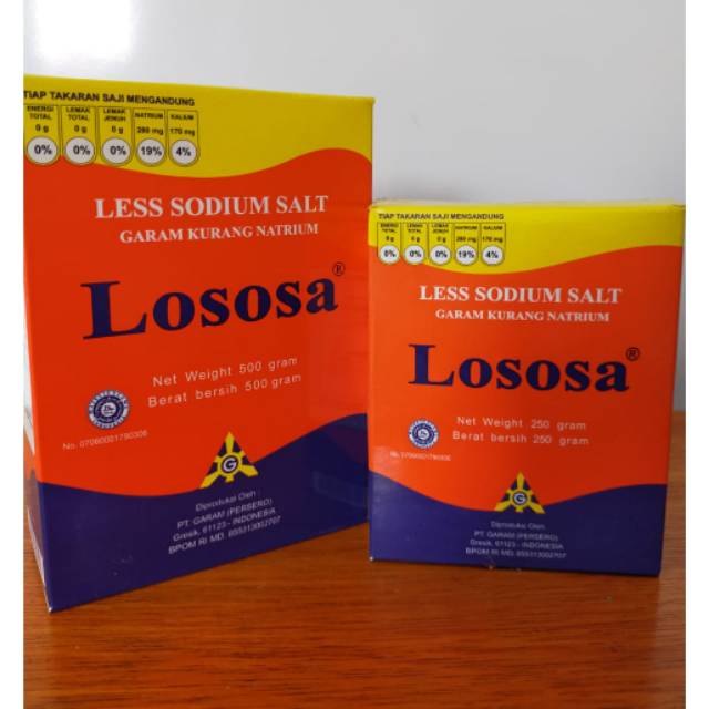 

LESS SODIUM SALT / GARAM LOSOSA / GARAM HALUS / GARAM KURANG NATRIUM