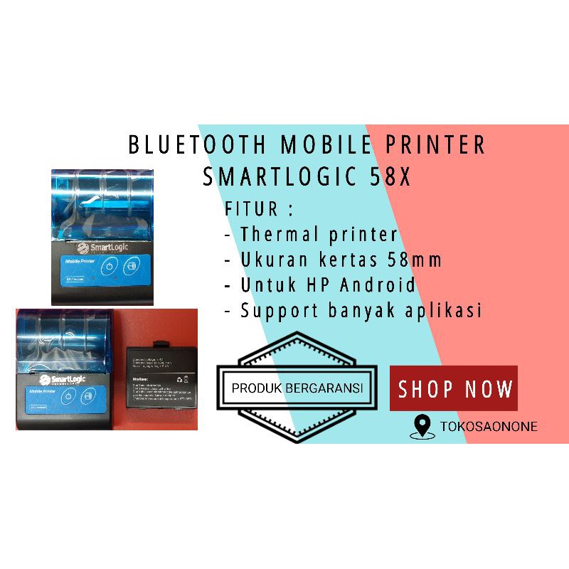 PRINTER THERMAL BLUETOOTH SMARTLOGIC MP58X (SUPPORT APLIKASI MOCA)