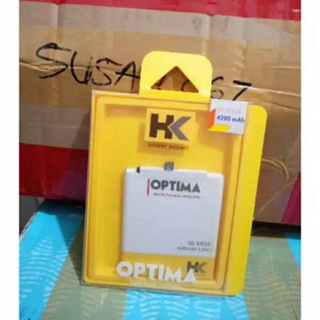 Baterai Batre Battery HK Optima BN34 Xiaomi Redmi 5A Original