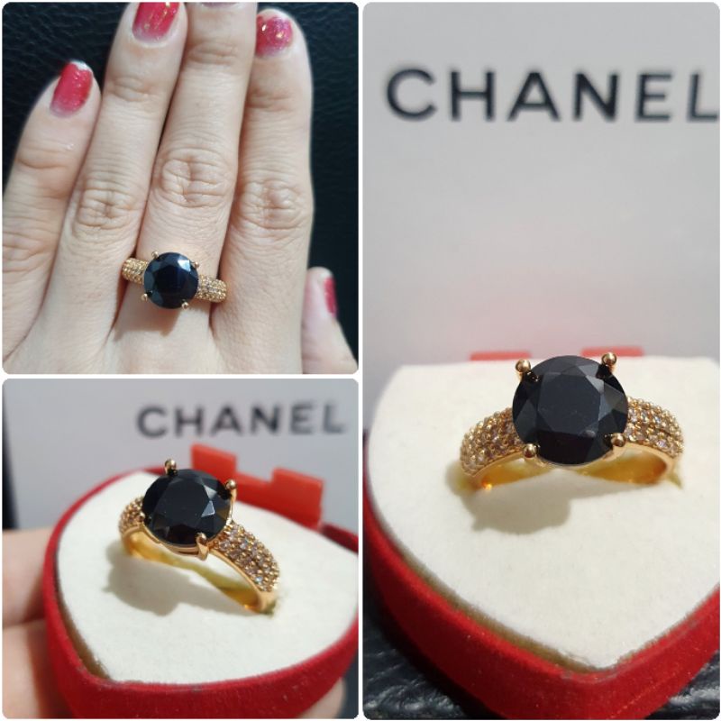 Cincin Zircon Mata Kilau Premium Quality cincin lapis emas Tidak karatan 9198