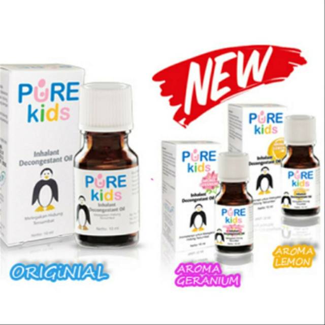 PURE KIDS INHALANT DECONGESTAN / OBAT PILEK BAYI / INHALANT BAYI / AROMA TERAPI / OBAT MELEGAKAN