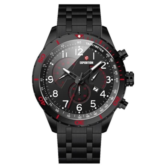 JAM TANGAN PRIA EXPEDITION E 6720 E6720 BLACK LIS RED ORIGINAL GARANSI RESMI 1 TAHUN