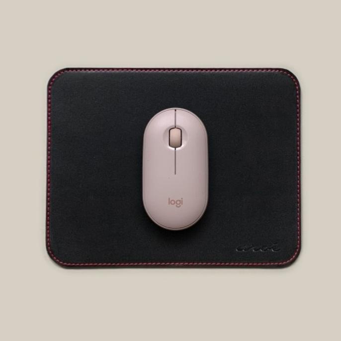 Alas Keyboard Mouse Kulit Sintetis / Leather Mouse Pad Komputer