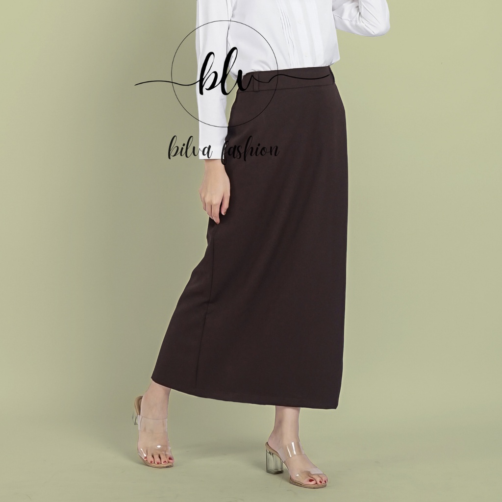 Rok Span Line A Formal Polos Rok Panjang Wanita Rok Kerja Wanita Rok Kantor Wanita-3